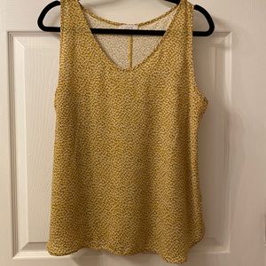 Loft yellow sleeveless blouse. Size L